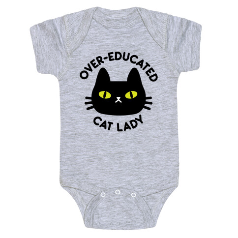 Over-educated Cat Lady Baby One-Piece