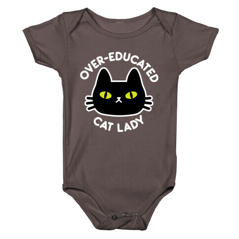 Over-educated Cat Lady Baby One-Piece