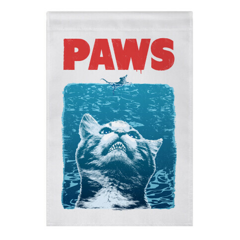 PAWS (Jaws Parody) Garden Flag