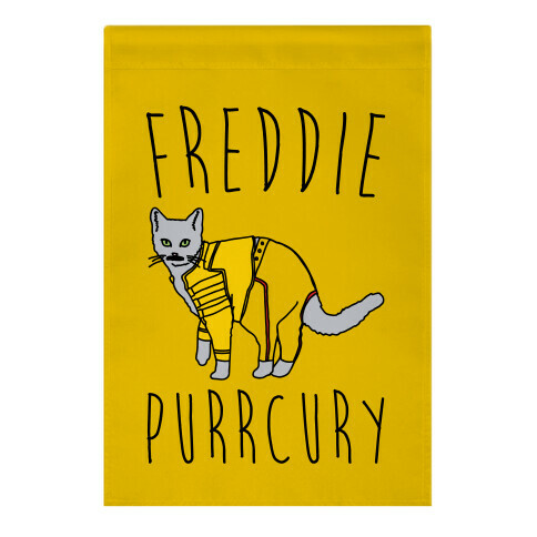 Freddie Purrcury Cat Parody Garden Flag