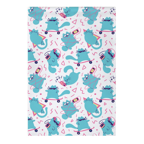 90's Cats Pattern Garden Flag