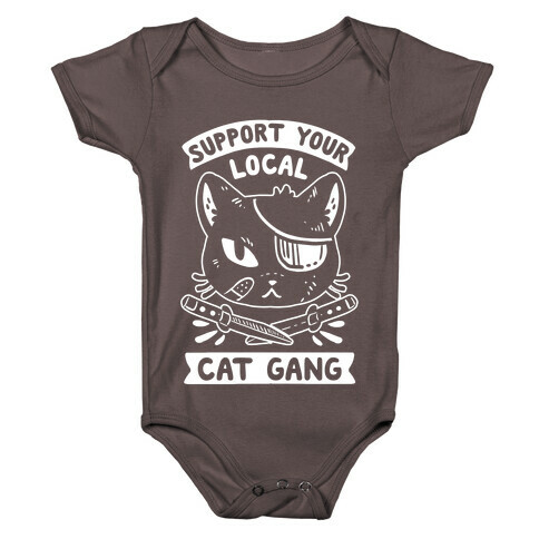 Support Your Local Cat Gang Baby One-Piece