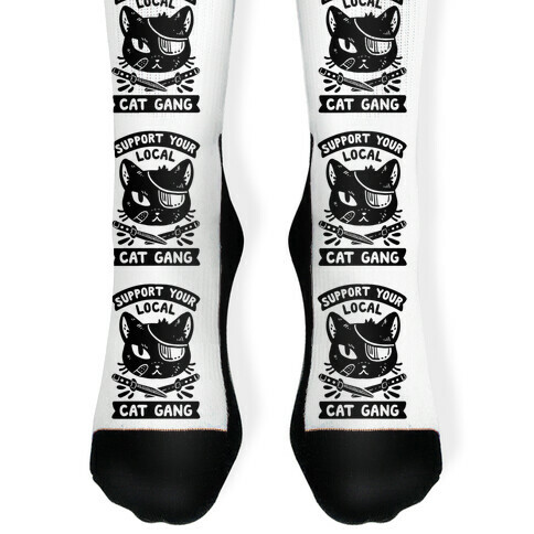 Support Your Local Cat Gang Sock