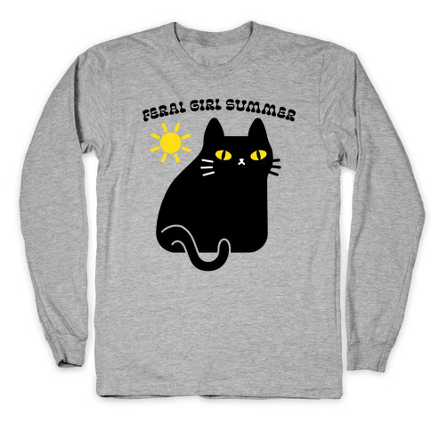 Feral Girl Summer Cat Long Sleeve T-Shirt