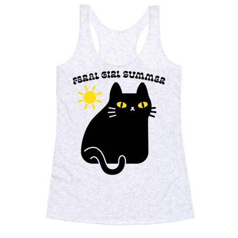 Feral Girl Summer Cat Racerback Tank Top