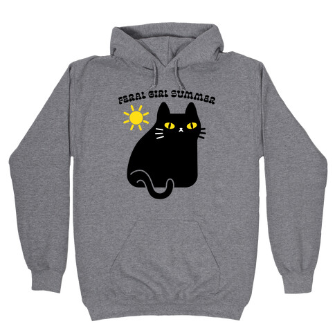 Feral Girl Summer Cat Hooded Sweatshirt