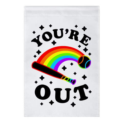 You're Out (Gay Baseball Pride) Garden Flag