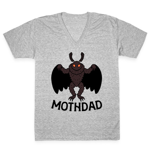 Mothdad Mothman Dad V-Neck Tee Shirt