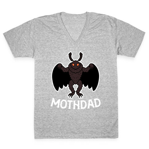 Mothdad Mothman Dad V-Neck Tee Shirt