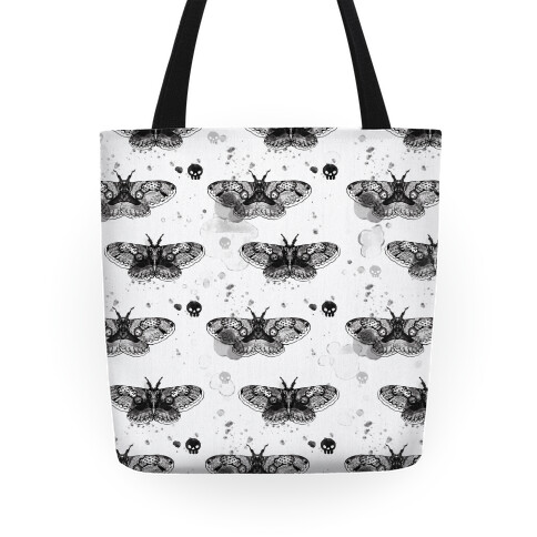 Moth Skull Pattern Tote