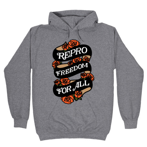 Repro Freedom For All Roses and Ribbon Hooded Sweatshirt