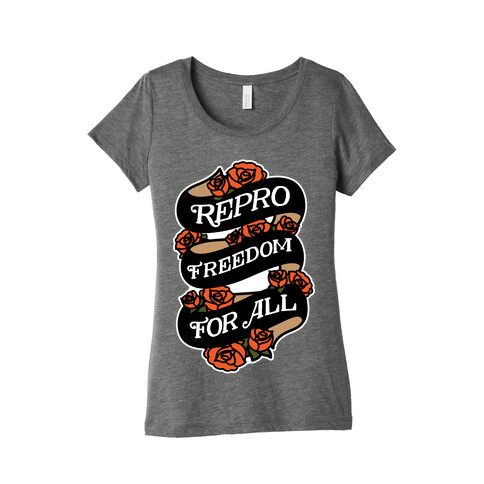 Repro Freedom For All Roses and Ribbon Womens T-Shirt