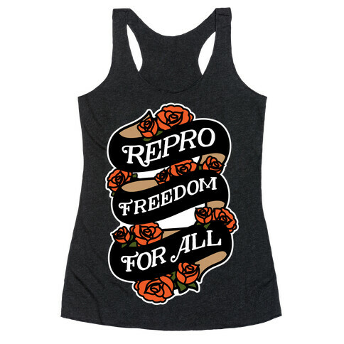 Repro Freedom For All Roses and Ribbon Racerback Tank Top