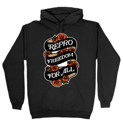 Repro Freedom For All Roses and Ribbon Hooded Sweatshirt