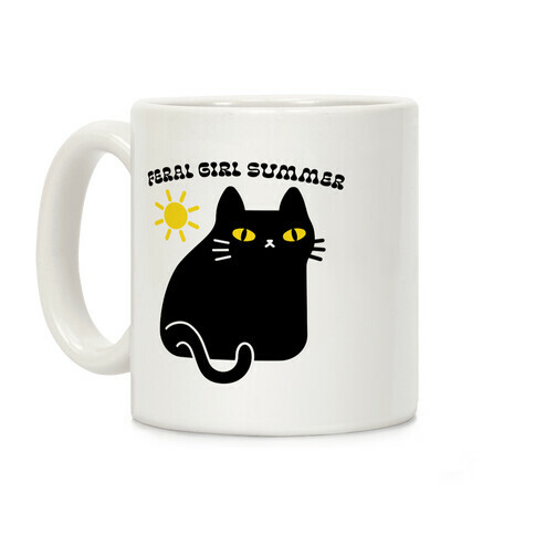 Feral Girl Summer Cat Coffee Mug