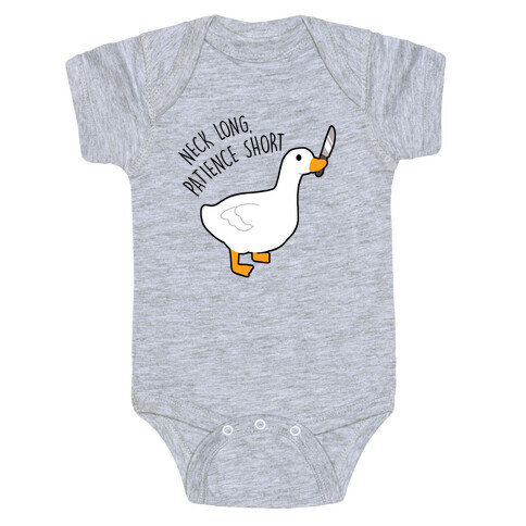 Neck Long, Patience Short Goose Baby One-Piece