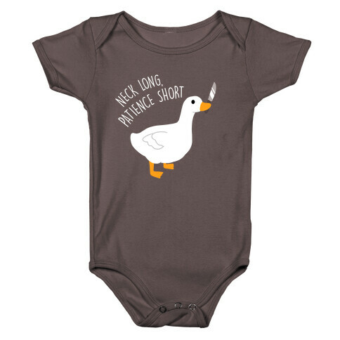 Neck Long, Patience Short Goose Baby One-Piece