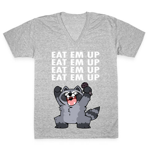 Misery x CPR x Eat Em Up, Eat Em Up Raccoon V-Neck Tee Shirt