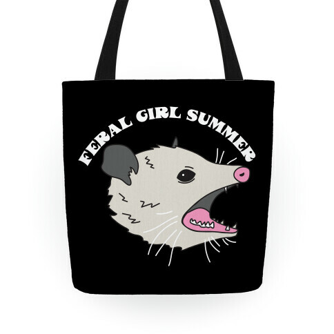 Feral Girl Summer Opossum Tote