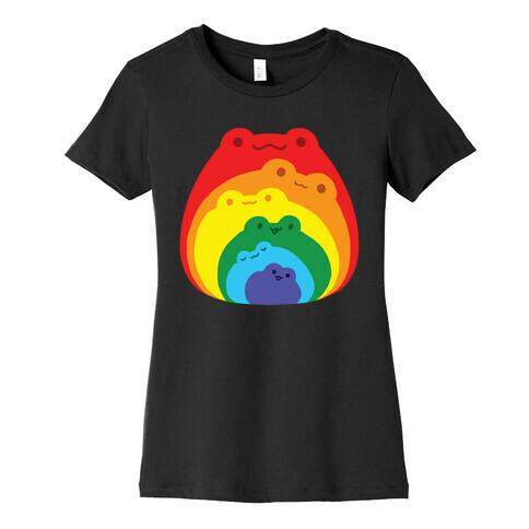 Frogs In Frogs In Frogs Rainbow Womens T-Shirt