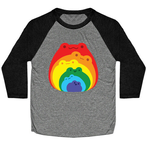 Frogs In Frogs In Frogs Rainbow Baseball Tee