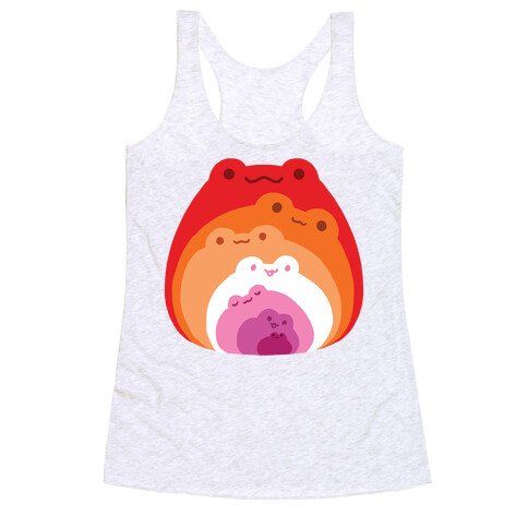 Frogs In Frogs In Frogs Lesbian Pride Racerback Tank Top