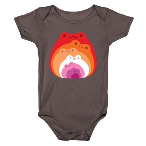 Frogs In Frogs In Frogs Lesbian Pride Baby One-Piece