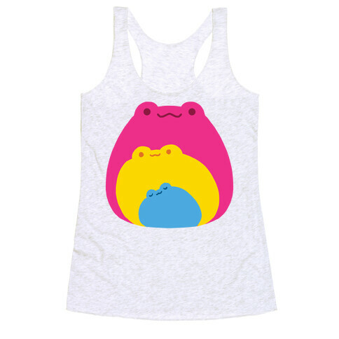 Frogs In Frogs In Frogs Pansexual Pride Racerback Tank Top