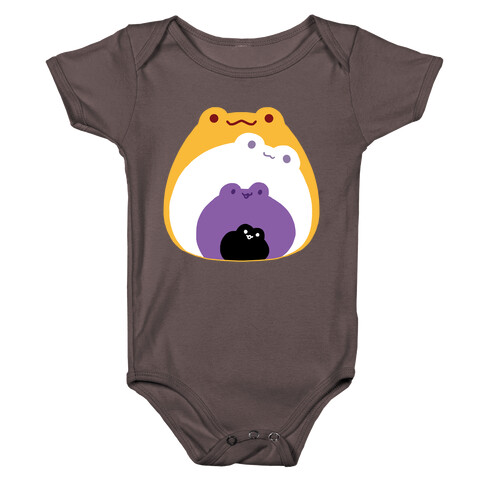 Frogs In Frogs In Frogs Nonebinary Pride Baby One-Piece