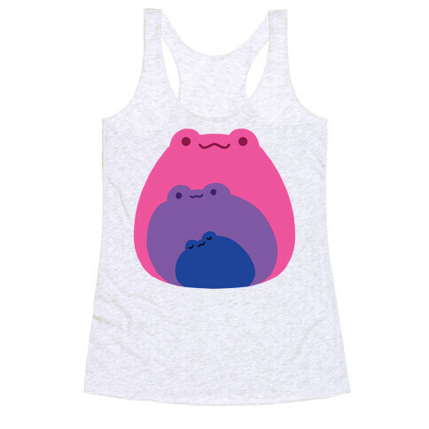 Frogs In Frogs In Frogs Bisexual Pride Racerback Tank Top