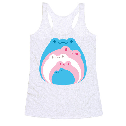 Frogs In Frogs In Frogs Trans Pride Racerback Tank Top