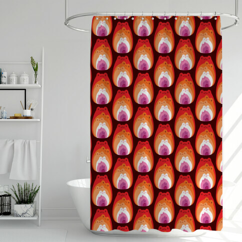 Frogs In Frogs In Frogs Lesbian Pride Shower Curtain