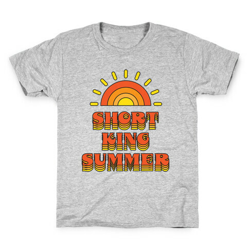 Short King Summer Sunset Kids T-Shirt