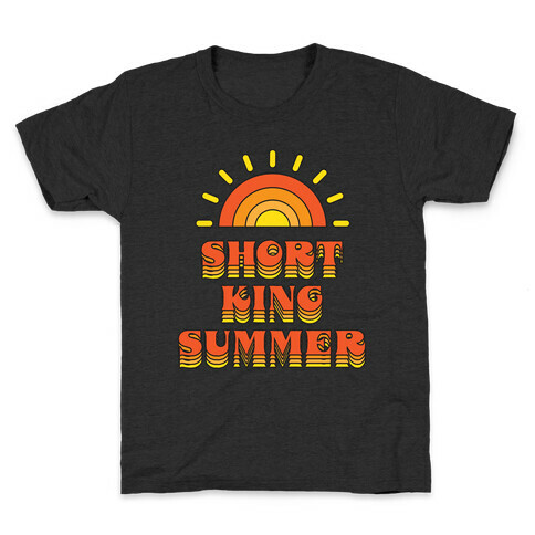 Short King Summer Sunset Kids T-Shirt