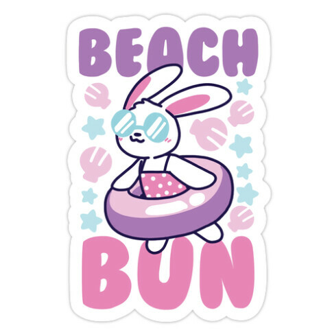 Beach Bun Die Cut Sticker