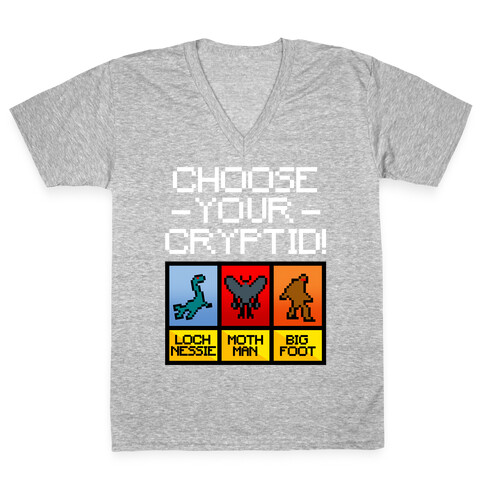 Choose Your Cryptid V-Neck Tee Shirt