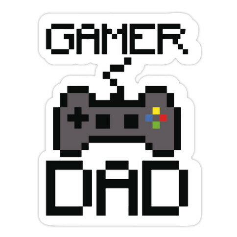 Gamer Dad  Die Cut Sticker