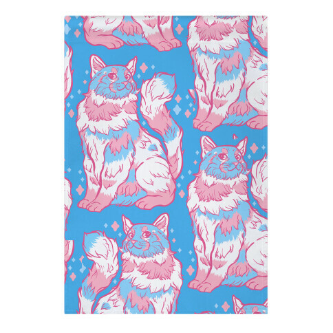 Transgender Pride Cat Garden Flag