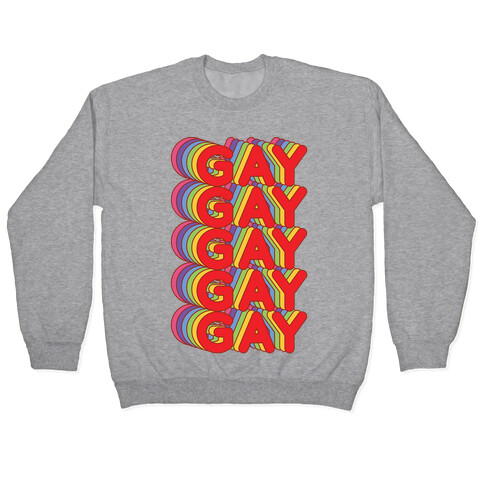 Gay Retro Rainbow Pullover