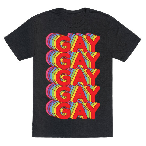 Gay Retro Rainbow T-Shirt