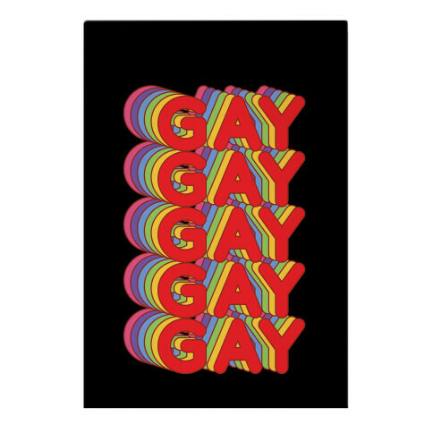 Gay Retro Rainbow Garden Flag