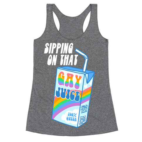 Gay Juice Juice Box Racerback Tank Top