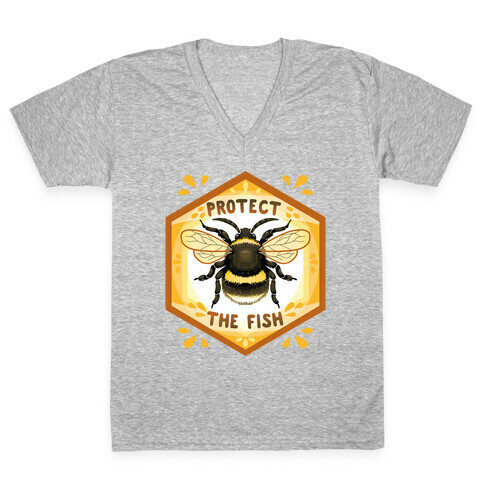 protect The Fish V-Neck Tee Shirt