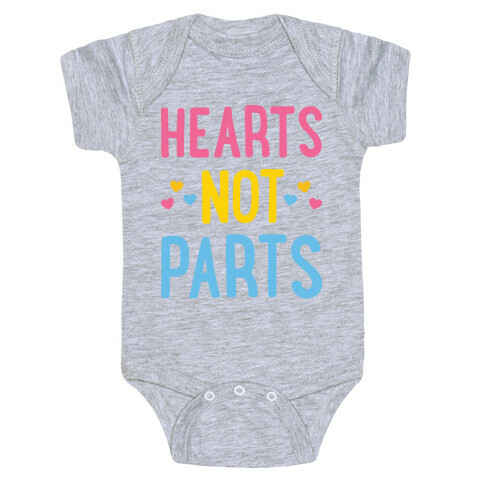 Hearts Not Parts (Pansexual) Baby One-Piece