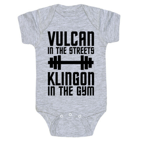 Klingon in the Gym Baby One-Piece