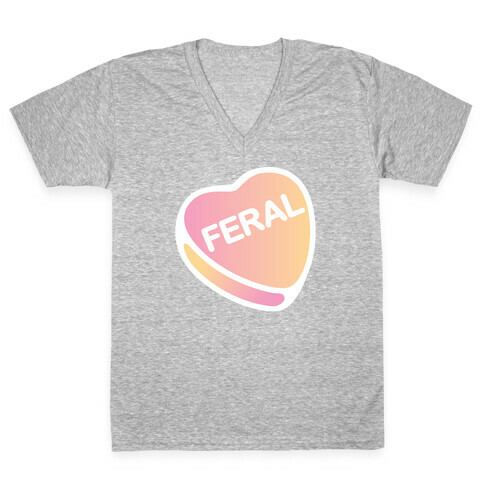 Feral Candy Heart V-Neck Tee Shirt