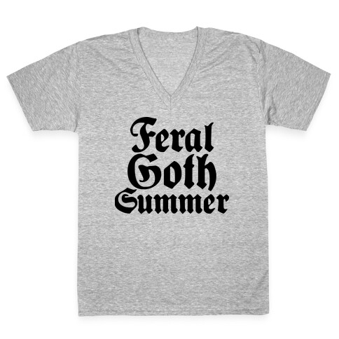 Feral Goth Summer V-Neck Tee Shirt