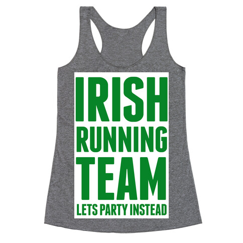 Irish Running Team Racerback Tank Top