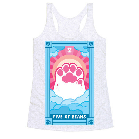 Five of Beans Racerback Tank Top