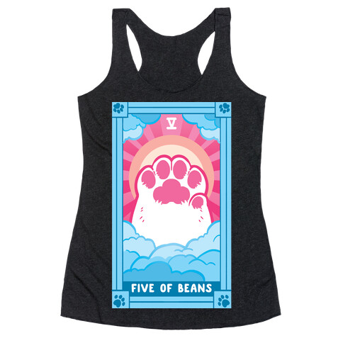 Five of Beans Racerback Tank Top